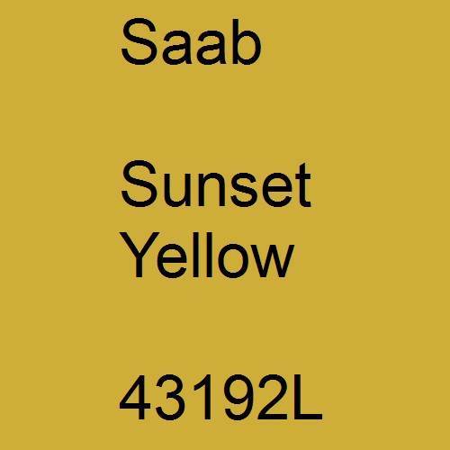 Saab, Sunset Yellow, 43192L.